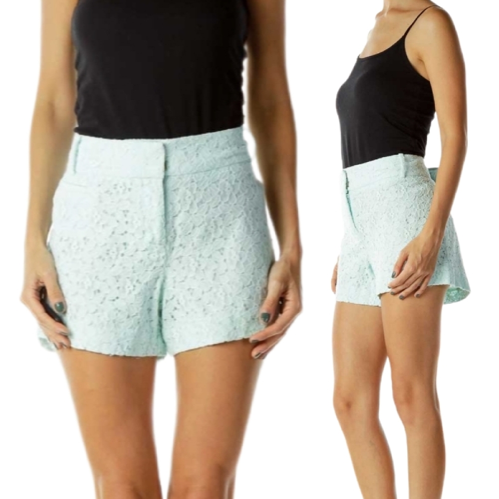 Ann Taylor Loft 4" Seafoam Lace Summer Dress Shorts